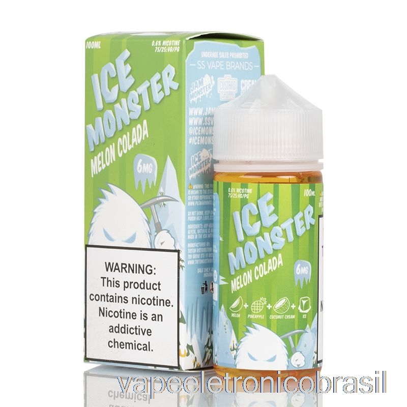 Vape Eletrônico Ice Melon Colada - Ice Monster - 100ml 6mg